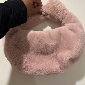 Minimalist Fluffy Hobo Bag